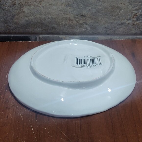 Round Snowman Snack Plate You're Snow Sweet - Picture 5 of 9